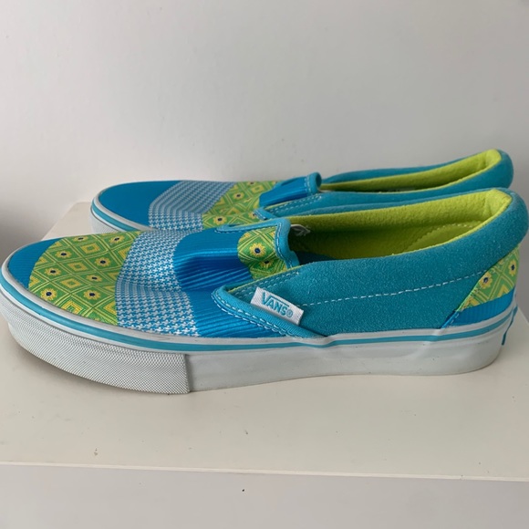 lime green slip on vans